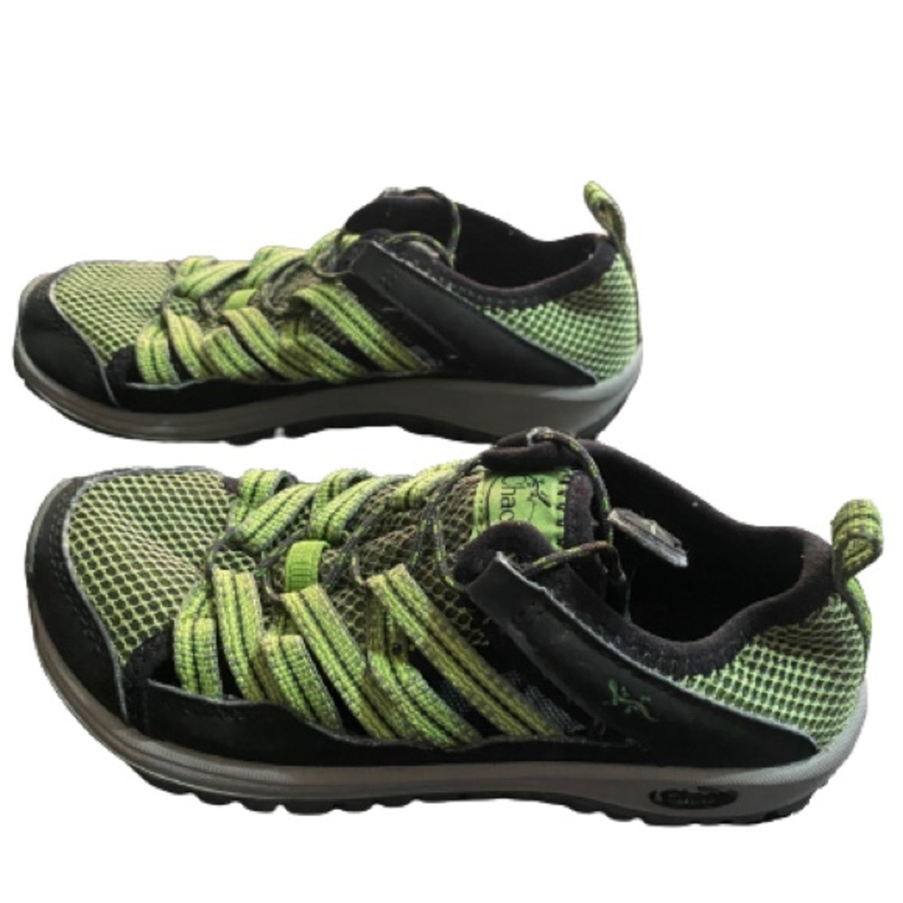 Chaco Outcross Kids Green Gray Hiking Water Shoe Sandals Outdoor Shoes